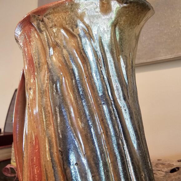 Gallery Style Hand Thrown Ceramic/Pottery Pitcher of Unknown Artist - Picture 5 of 10